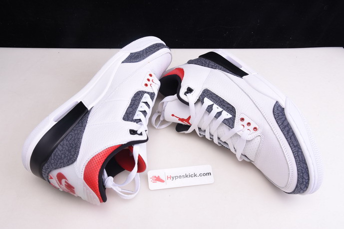air jordan 3denim "fire red" cz6431-100